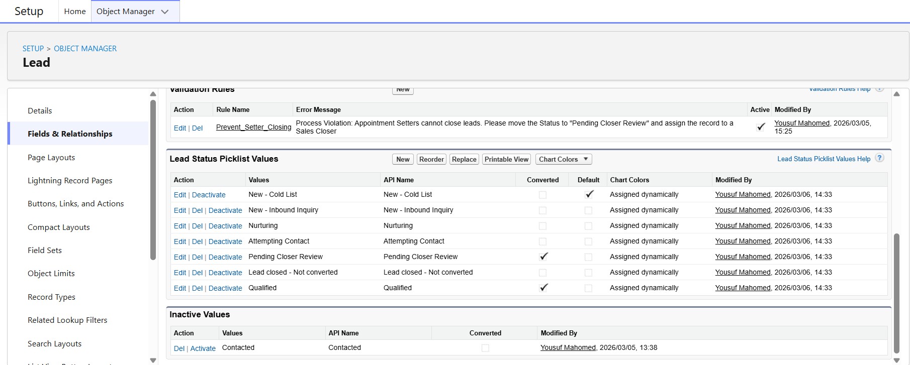 Picklist Configuration